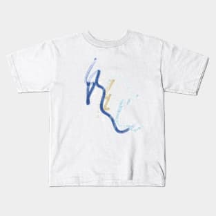 Minimal brush stroke artwork Kids T-Shirt